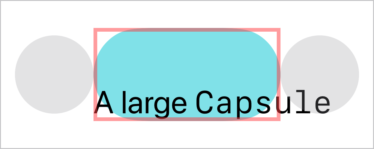An overlay label overflowing over its owner view.