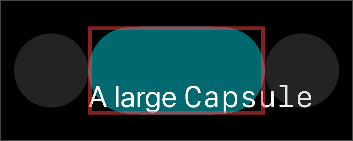 An overlay label overflowing over its owner view.